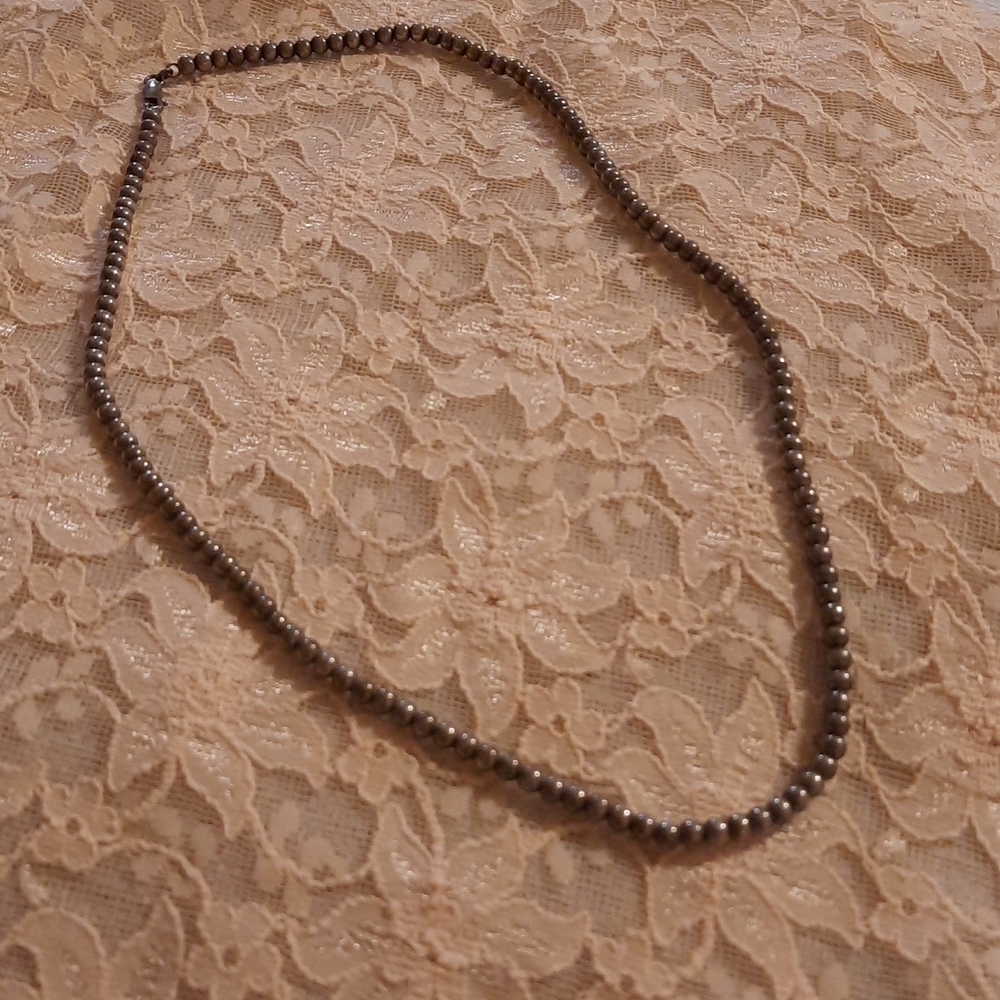 20 " sterling Silver 925 Navajo pearls necklace